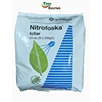 Nitrofoska Abono foliar 24-08-20. 5 Kilos. Primavera y brotacion. Fertilizante nitrogenado.Abono foliar para olivos